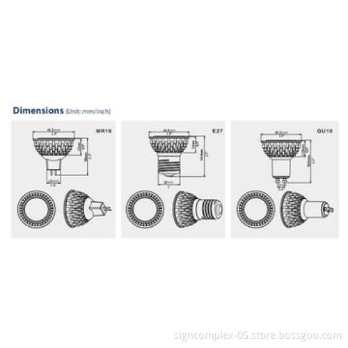 MR16 LED spotlight, can replace the conventional spotlights and soft lights, low heat, no UV